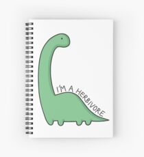 "Ich bin ein Herbivore" Dinosaur Illustration Spiralblock