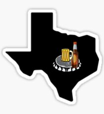 Texas beer bottle cap love beer Sticker