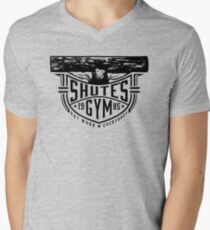 Shutes Fitnessstudio T-Shirt mit V-Ausschnitt für Männer