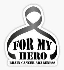 For my Hero Brain Cancer Awareness Gift Sticker