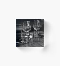 Dinner for 2 in B&W Acrylic Block