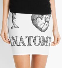 I Love Anatomy with Medical Anatomical Heart Mini Skirt