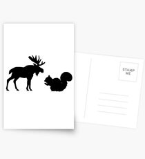 Moose & Squirrel Postcards
