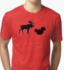 Camiseta de tejido mixto Alce y ardilla