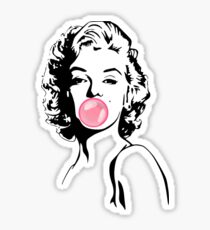 Marilyn Monroe Blowing Bubble Gum Sticker