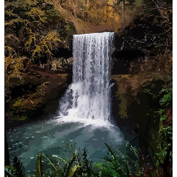 Silver Creek Falls Original Oregon Watercolor Painting 