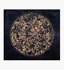 Vintage Constellations and Astrological Signs | Yellowed Ink and Cosmic Colour Photographic Print