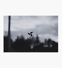 EDEN Logo With Blurry Forest Photographic Print
