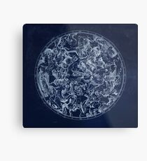 Vintage Constellations & Astrological Signs | White Metal Print