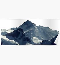 Polygonal Mountains Design Poster