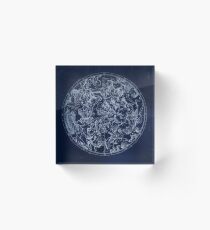Vintage Constellations & Astrological Signs | White Acrylic Block