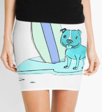 Blue Surfing Mini Skirt