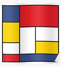 In the Style of Mondrian Poster