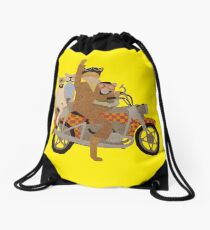 Fantastic Mr Motorcycle Drawstring Bag