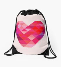 Prism Heart Drawstring Bag