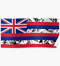 Polynesian Tribal - Flag of Hawaii Poster