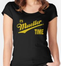 es & amp; s Mueller Zeit - GOLD Tailliertes Rundhals-Shirt