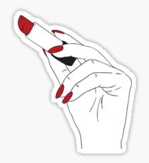lipstick hand Sticker