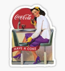 vintage coke sticker Sticker