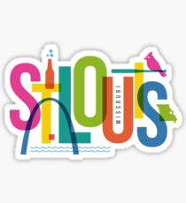 St. Louis, Missouri Typography City Collage Sticker