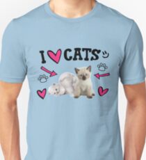 I Love Cats Cute design Unisex T-Shirt