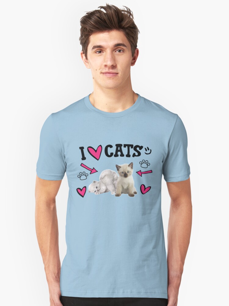 I Love Cats Cute Design T Shirt By Mill8ion Redbubble