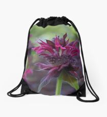 Bee mine_Monarda bee balm Drawstring Bag