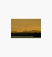 Geese over Derryveagh mountains at Twilight Art Board
