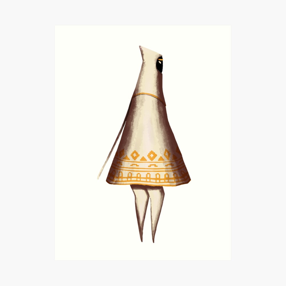 "Journey Game White Robe" Art Print by SanoTheUnperson Redbubble