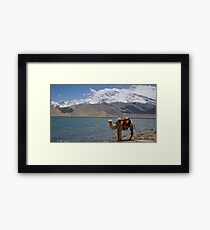 Phone coverage at Lake Kara Kul Framed Print