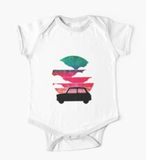 Mini Sonnenuntergang und Wolken Baby Body Kurzarm