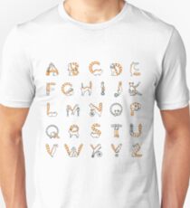 Circus cat alphabet Slim Fit T-Shirt