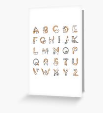 Circus cat alphabet Greeting Card