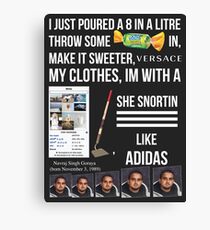 NAV on Travis Scotts Track- Biebs in the Trap Canvas Print