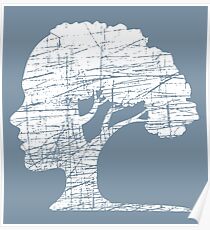 Psychologie-Baum-einzigartiges Symbol-Umweltphilosophie Poster