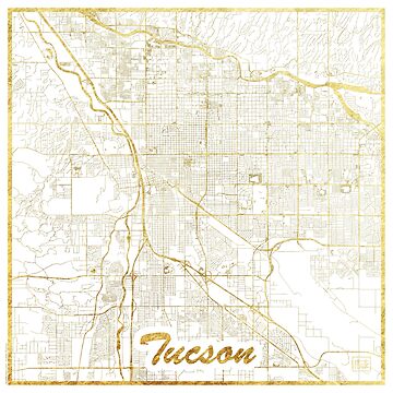 Artwork thumbnail, Tucson Map Gold by HubertRoguski