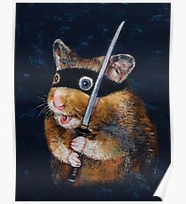 Ninja Hamster Poster