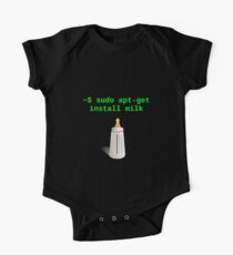 Linux Baby sudo apt-get install milk One Piece - Short Sleeve