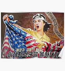 Zerstöre den amerikanischen Imperialismus Poster