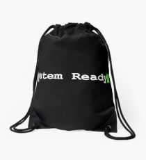 System Ready Retro Computer Graphic Drawstring Bag
