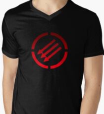 Antifascist arrows Men's V-Neck T-Shirt