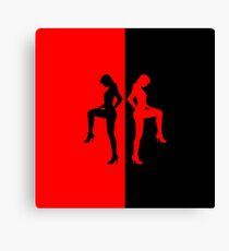 High Heels Red & Black Canvas Print