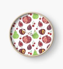 Plums Pears and Pomegranates Clock