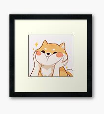 Lámina enmarcada Kawaii Shiba inu