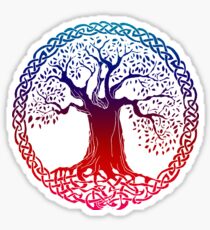 Celtic Tree (inverted sunset) Sticker
