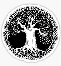 Celtic Wisdom Tree (Black version) Sticker