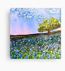 Texas Bluebonnets - Original Alkohol Tinte Kunstdruck Metalldruck