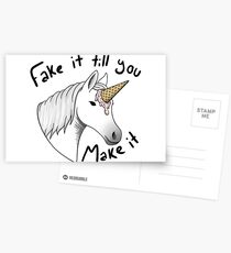 fake it till you make it Postcards