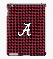 houndstooth, hounds tooth, crimson, white, alabama, roll tide iPad Case/Skin