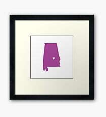 Alabama Love Framed Print